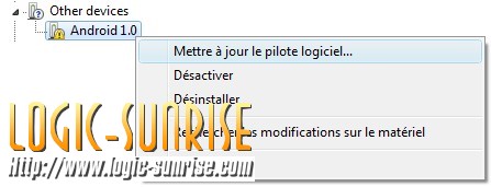installation du driver android 1.0