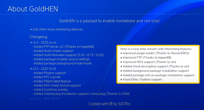 PS4] GoldHEN 2.4b14 disponible